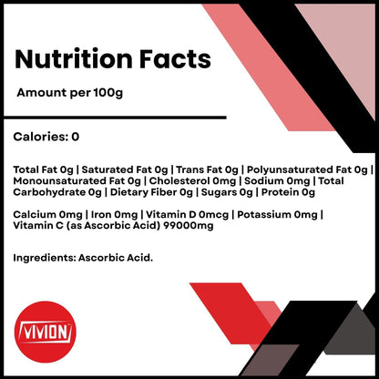 Vitamin C Powder - 1 kg - L-Ascorbic Acid USP Grade Excipient - Food Safe Additive for Pickling & Canning - Home Brewing Sour Flavour Agent