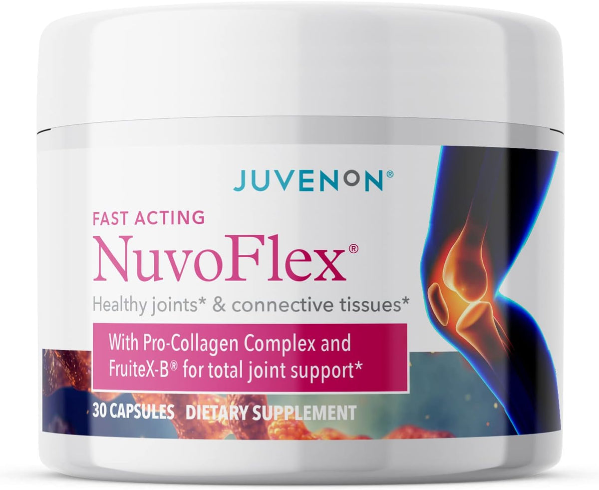 Juvenon NuvoFlex Joint Support Food Supplement with Glucosamine, Chondroitin, Vitamin K, B, and FruiteX-B (30 Capsules) - görsel 1