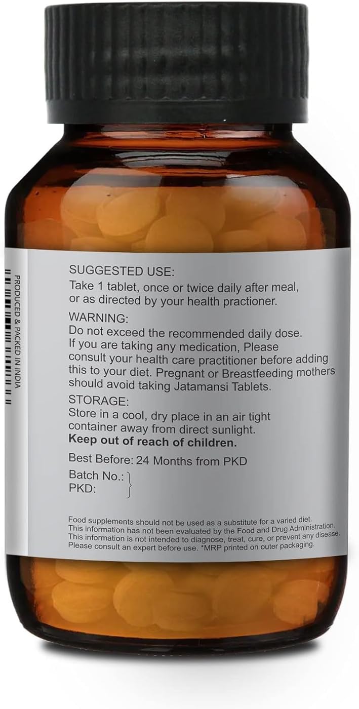 Sheltr Jatamansi Tablets, Nardostachys jatamansi, All Natural, Pure Herbs 500mg x 120 Tablets - görsel 2