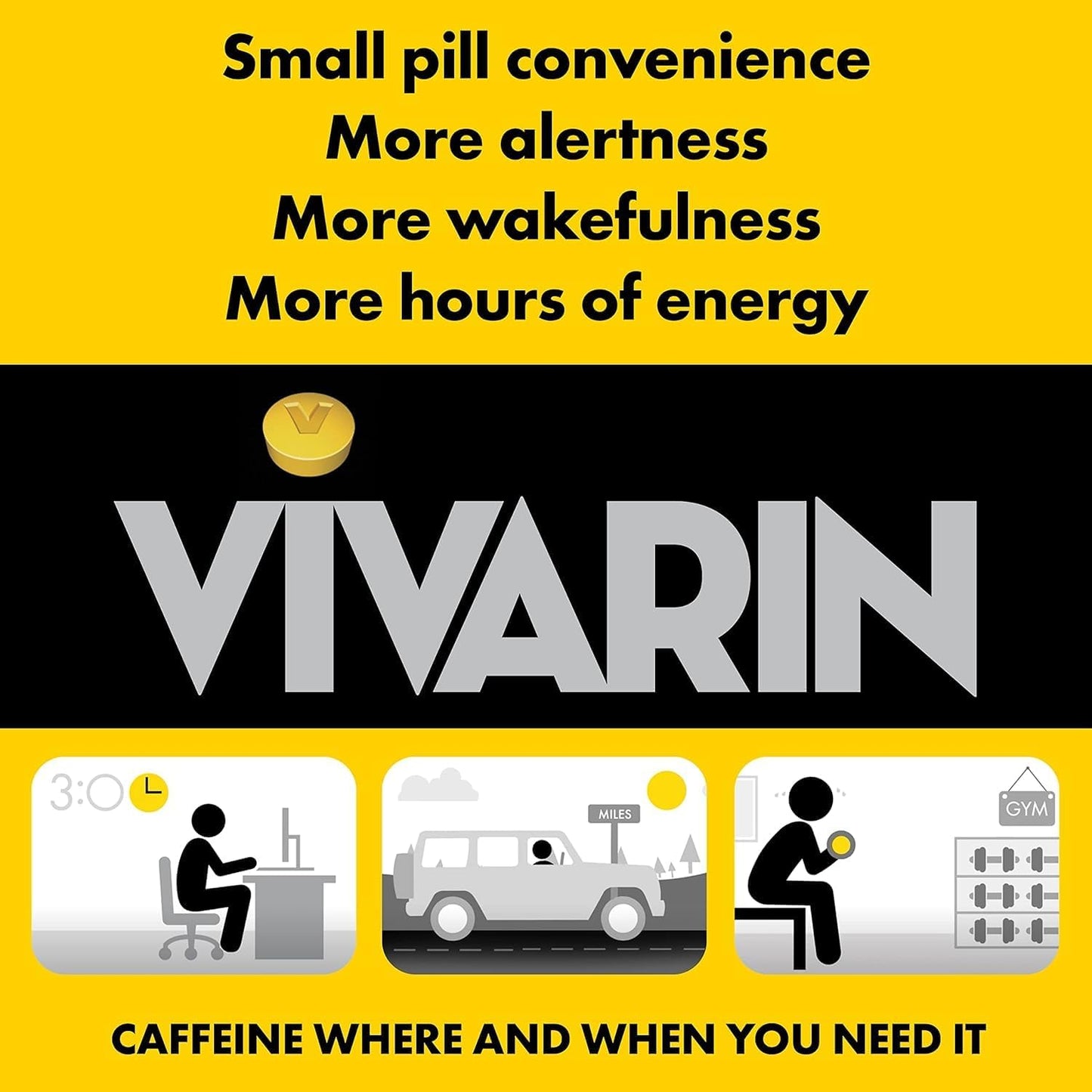 Vivarin Alertness Aid, 40 Tablets (Pack of 4) - görsel 4