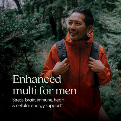 New Chapter Men's Multivitamin Advanced Formula for Stress, Brain, Immune & Energy Support - Wholefood Fermented, 72 Tablets