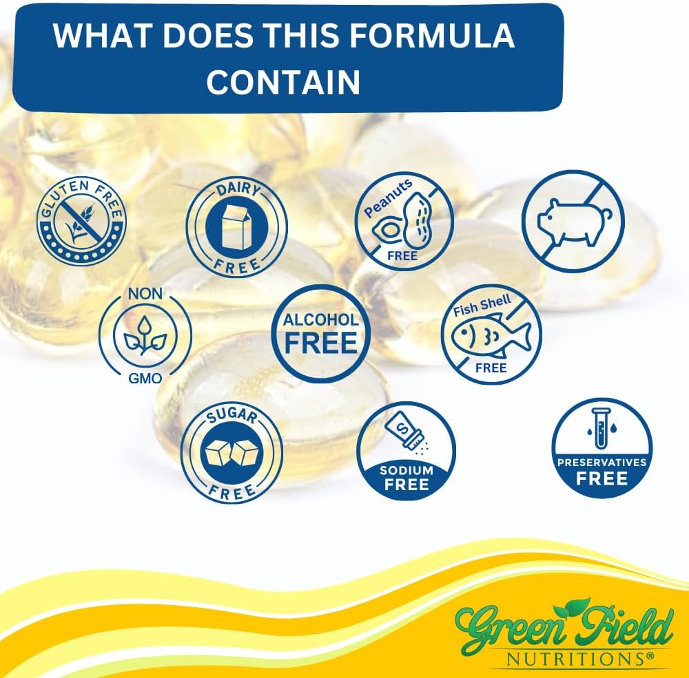 Greenfield Nutritions Halal Vitamin D3 5000 IU (125 mcg) Softgels – 120 Pack - görsel 3