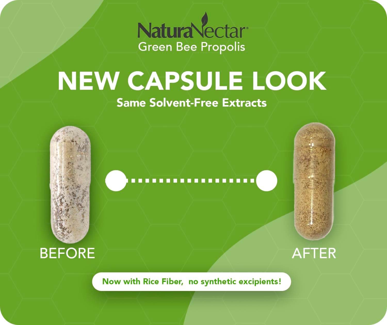 NaturaNectar Green Bee Propolis Capsules - NSF Certified Brazilian Green Propolis, 90 Capsules - görsel 2