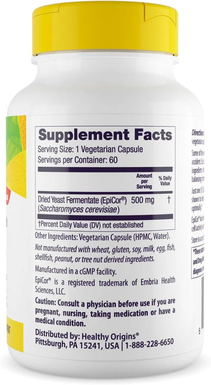 Healthy Origins EpiCor 500 mg, 60 Veggie Capsules