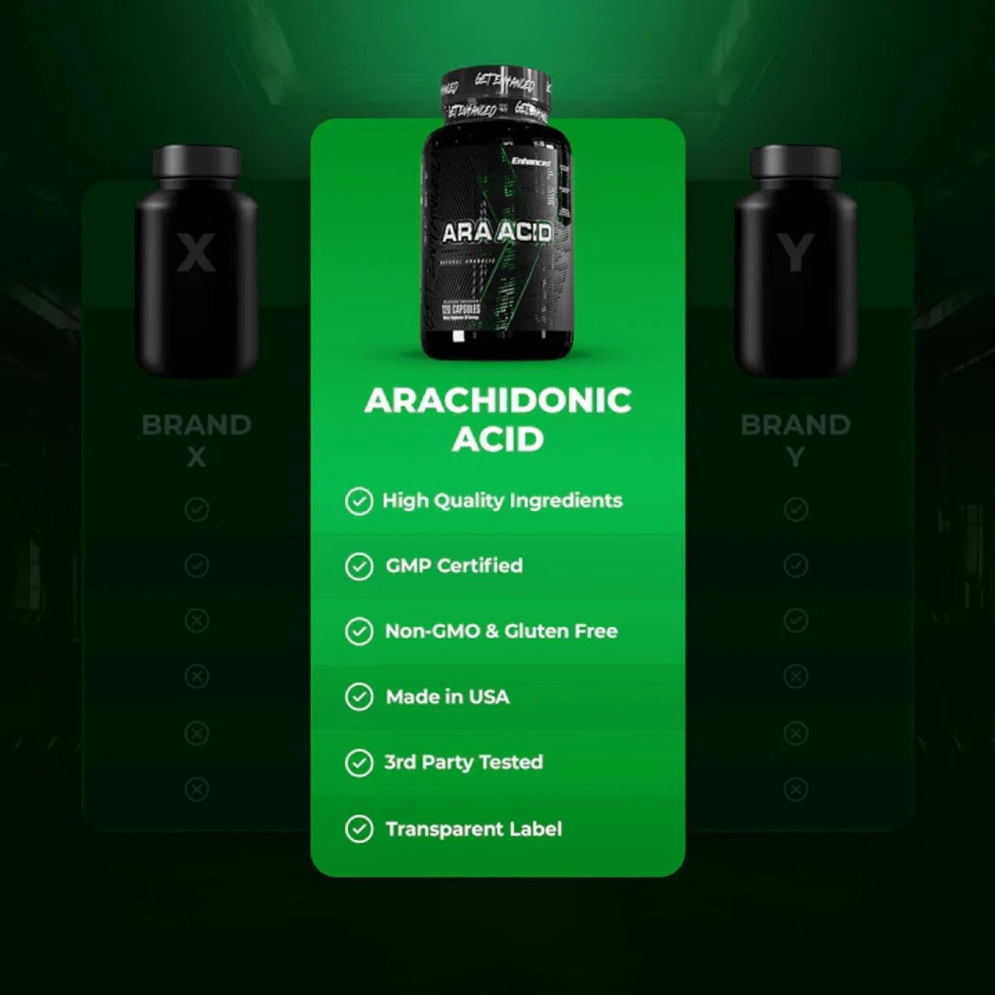 Enhanced Labs Arachidonic Acid Supplement – 350mg, 120 Capsules - görsel 5