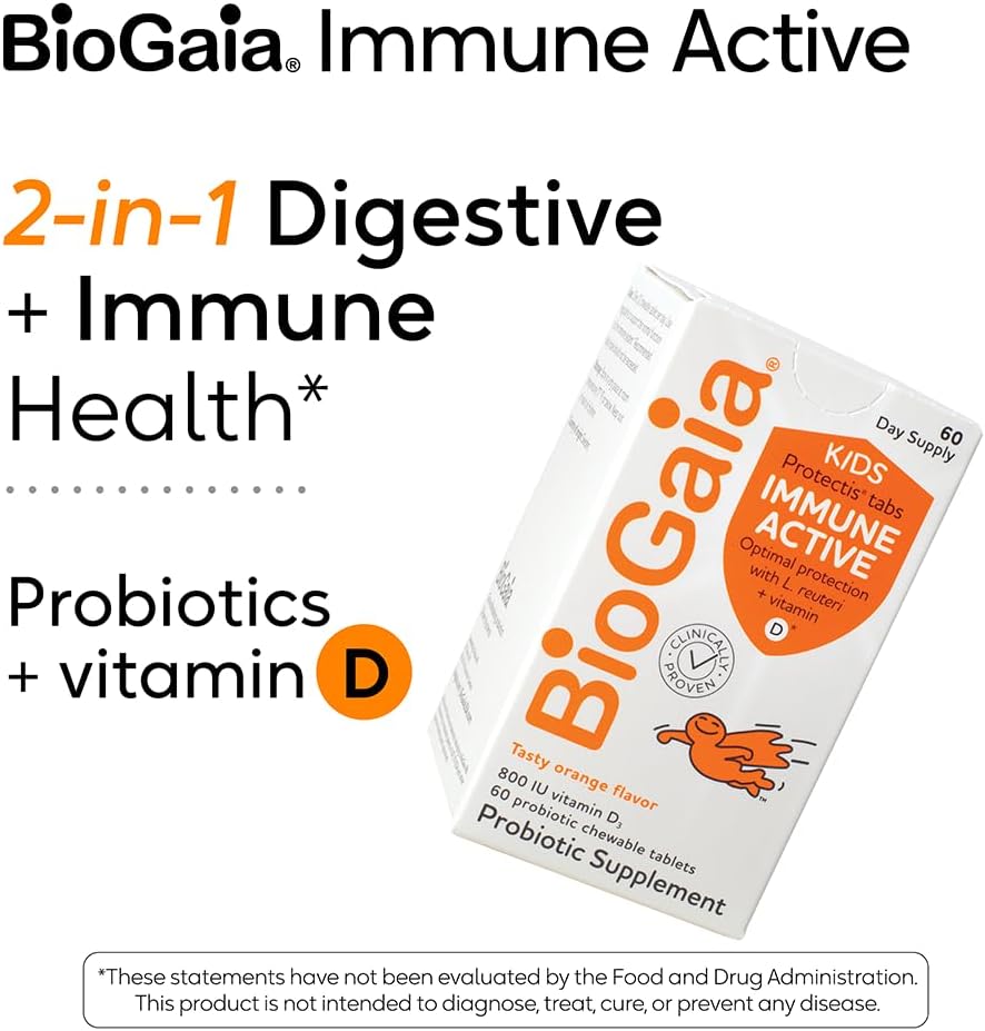 BioGaia Immune Active Kids Probiotic + Vitamin D Chewable - görsel 2