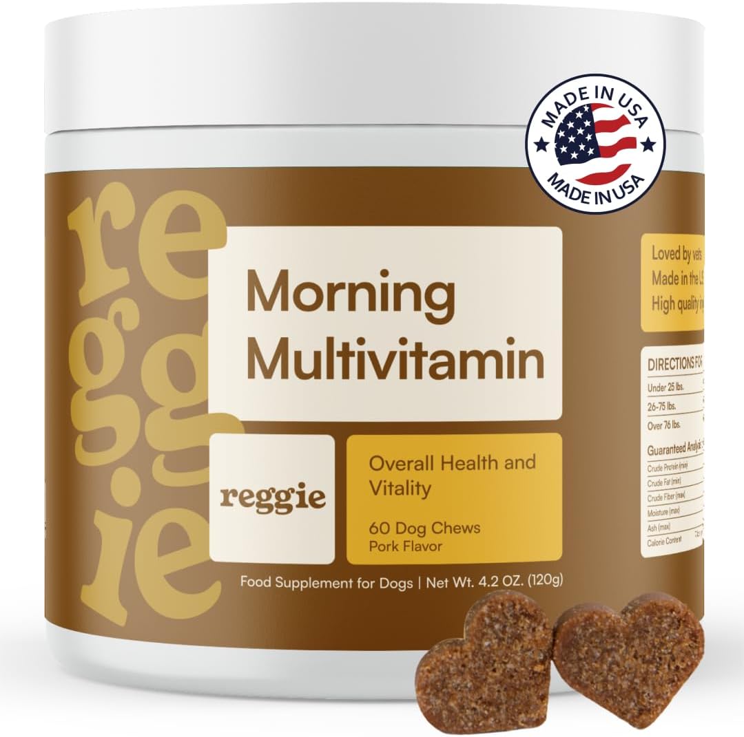 Reggie Morning Multivitamins for Dogs – – Vitamin A – Supports healthy vision, skin, and immune function. – Image 1
