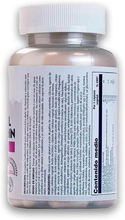 SOLARAY Liposomal Multivitamin for Women – Enhanced Absorption, High Potency with Iron, 120 VegCaps