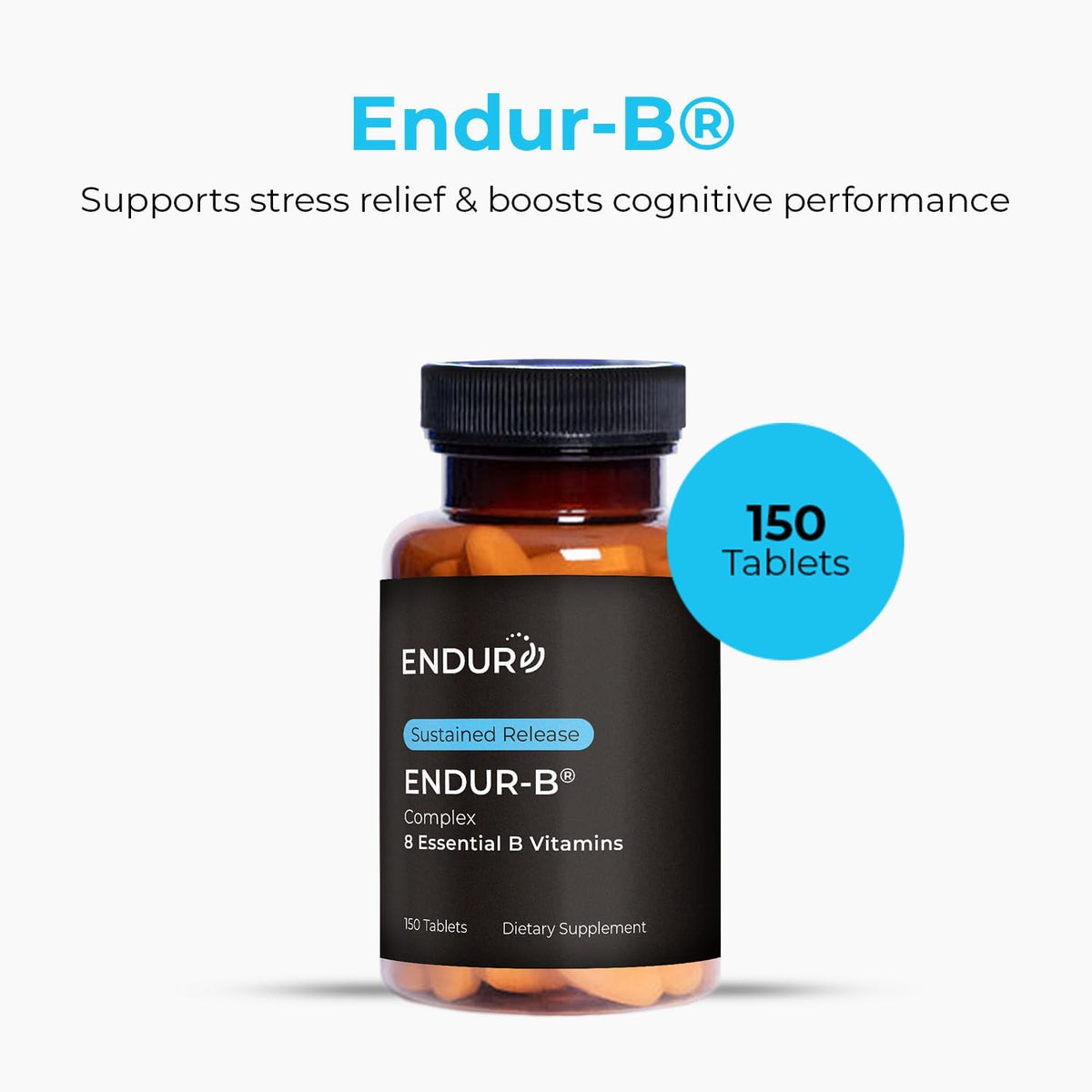 ENDUR-B Complex SR (Sustained Release) B Vitamins - 150 Tablets - görsel 2