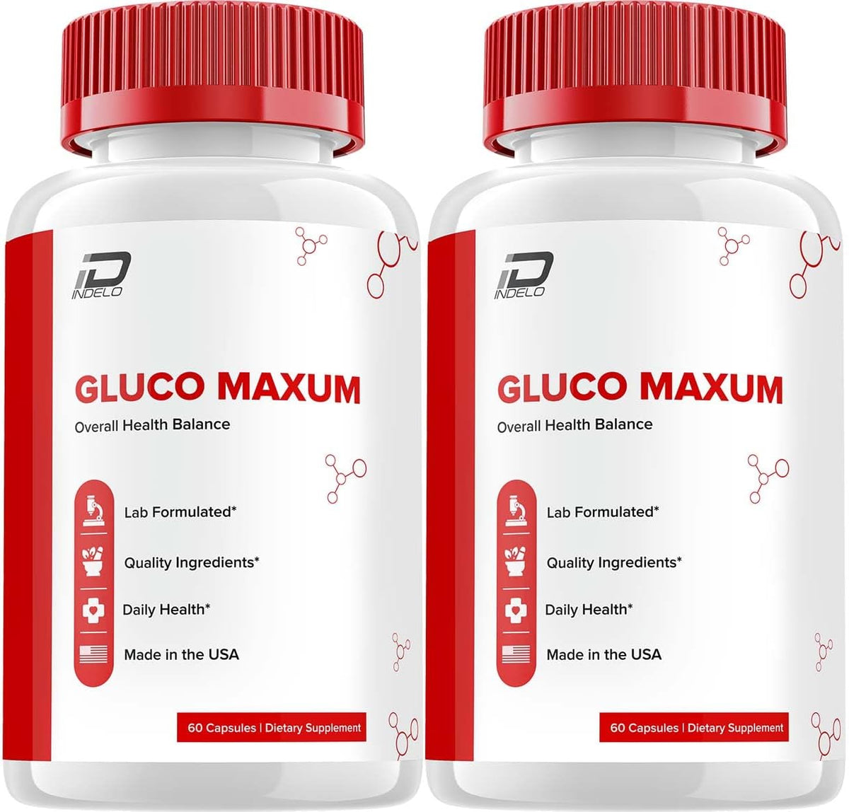 Gluco Maxum Capsules - Advanced All-Natural Food Supplement for Healthy Levels (2 Pack, 120 Capsules) - görsel 1
