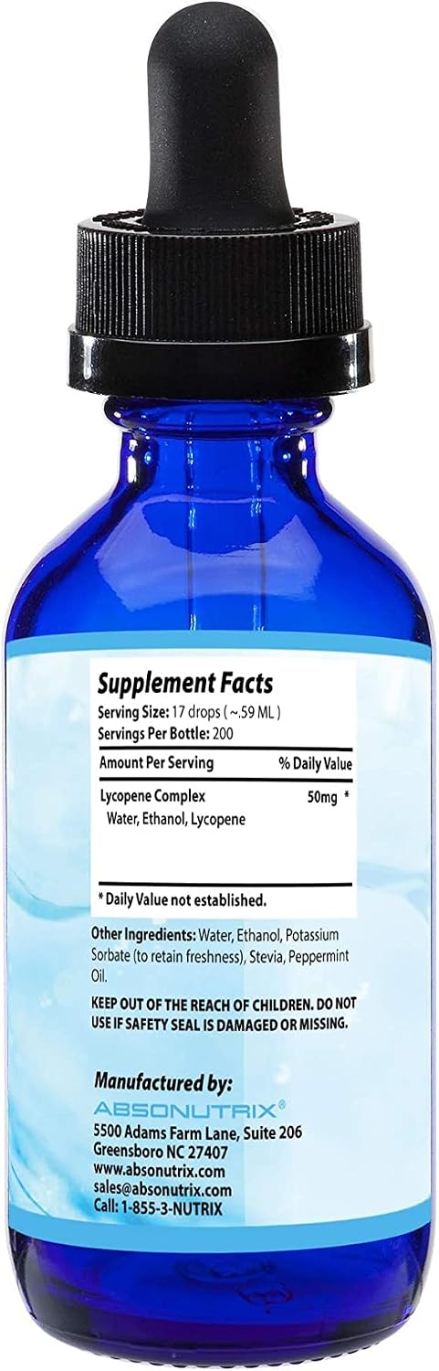 Absonutrix Lycopene Complex – 50 mg Liquid – Cardiovascular Support: May promote healthy heart function and – Image 2