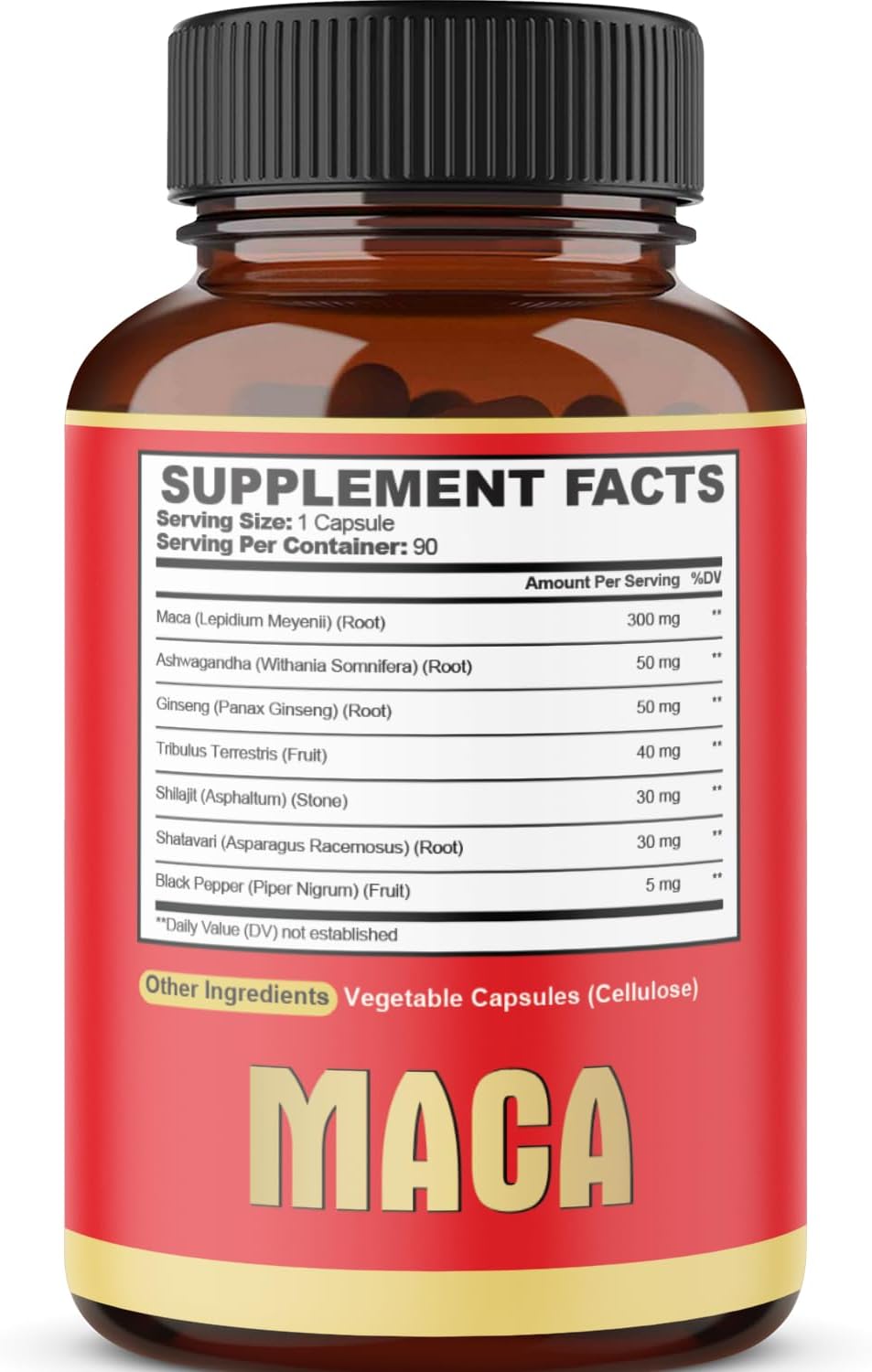 agobi Maca Root Capsules - 7-in-1 Herbal Blend for Energy and Mood, 90 Vegan Capsules (3-Month Supply) - görsel 7