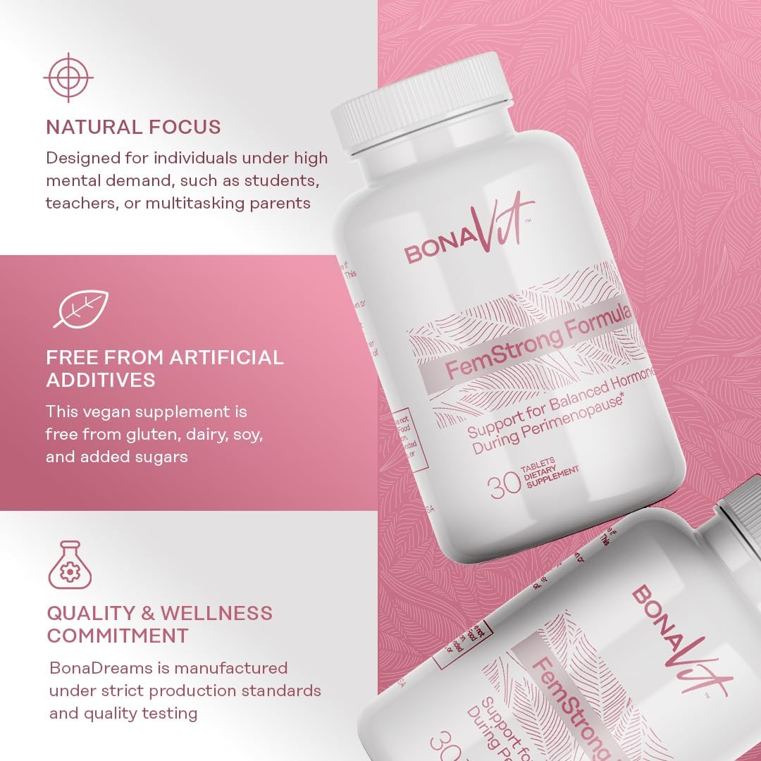 FemStrong - Natural Women’s Wellness Supplement - Hormonal Balance - 30 Vegan Tablets - görsel 6