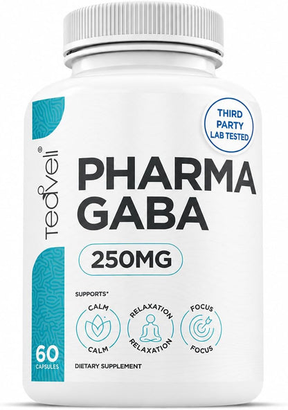 Teaveli Pharma GABA 250mg Capsules – Support for Sleep, Calm & Focus