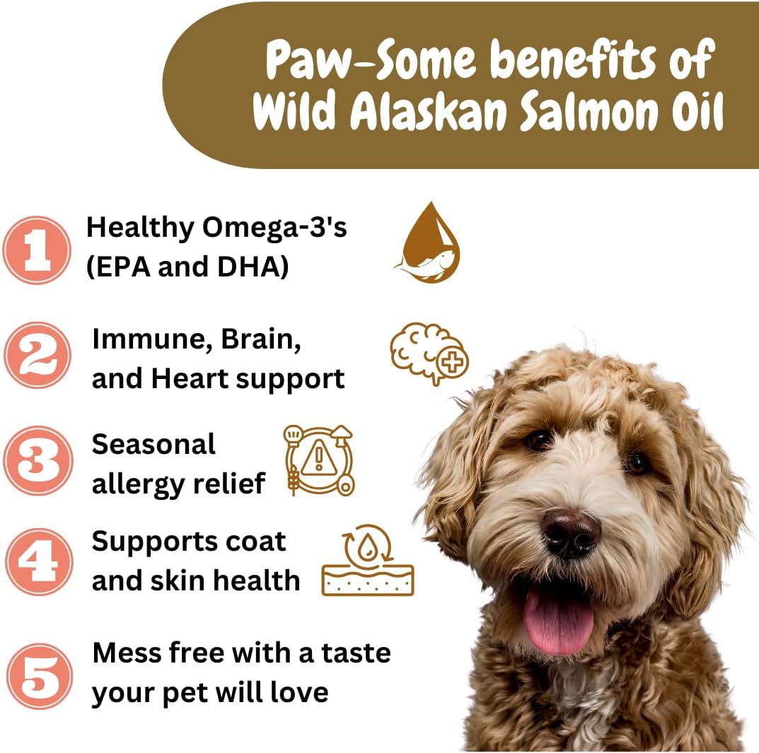 Pure Wild Alaskan Salmon Oil for Dogs & Cats – Omega-3 Supplement with EPA & DHA (237 ml) - görsel 5