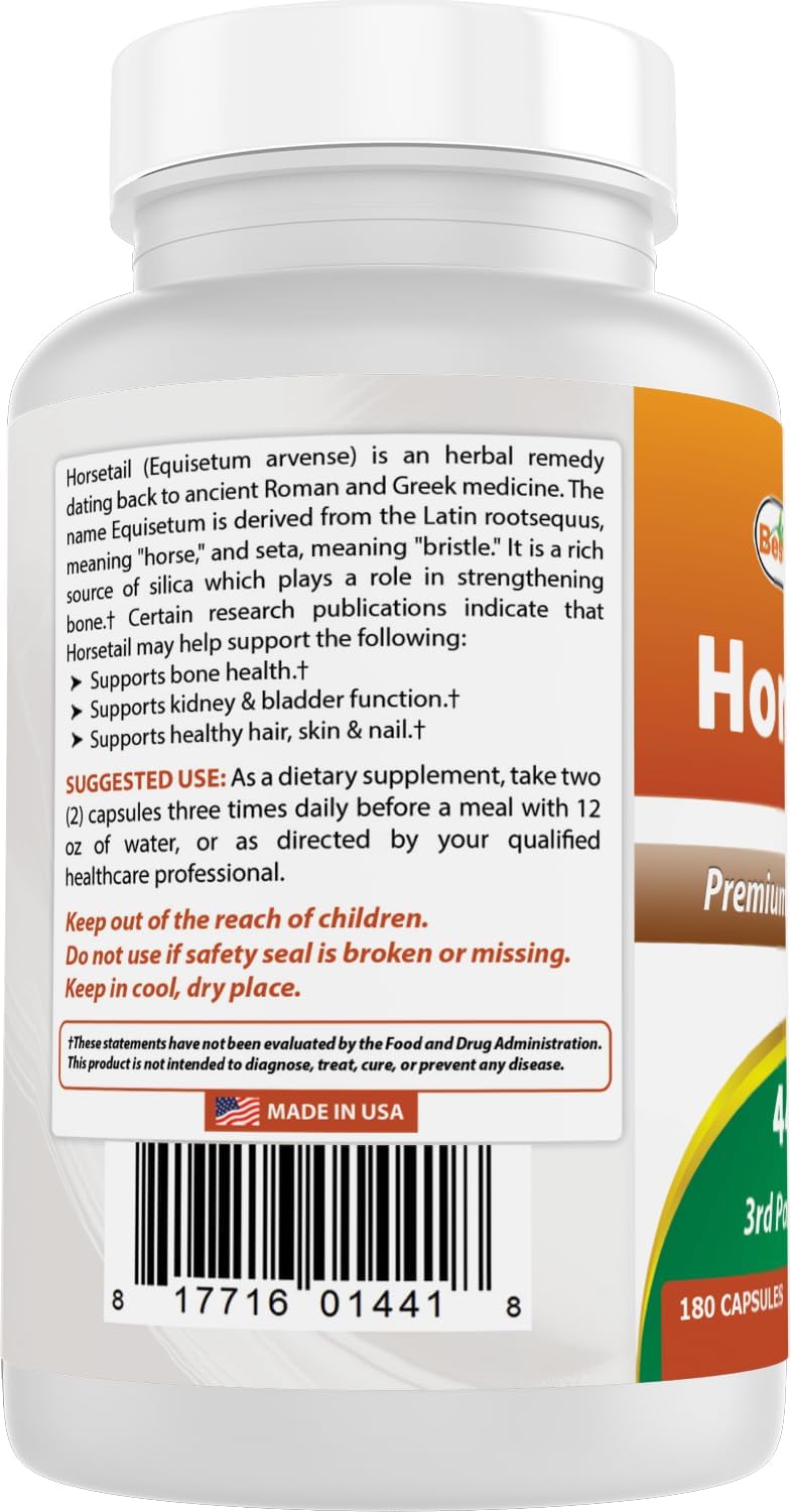 Best Naturals Horsetail 440 mg, 180 Capsules - görsel 7