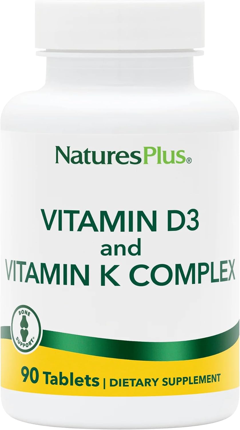 NaturesPlus Vitamin D3 and K2 – 90 Tablets - görsel 1