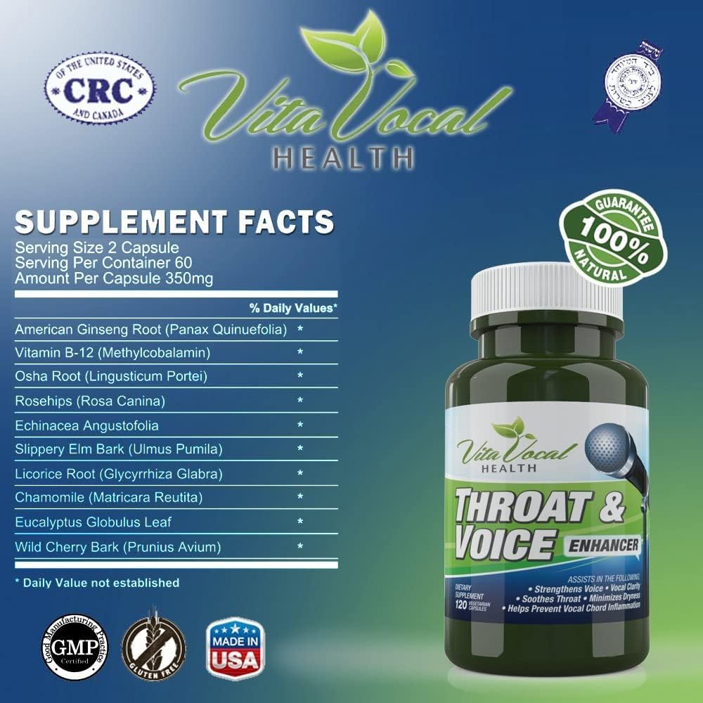 VitaVocal Throat & Voice Enhancer - Natural Herbal Food Supplement for Vocal Clarity and Throat Comfort - görsel 8