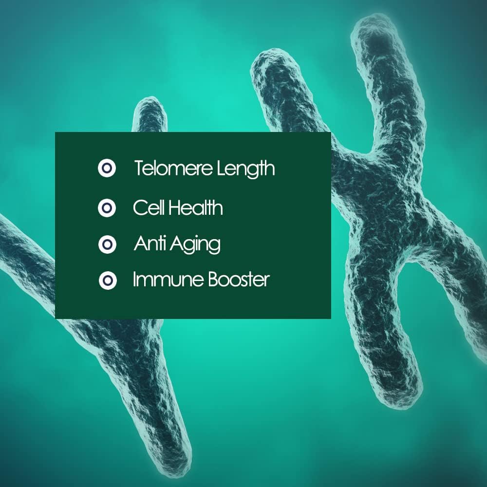 CAW Telomere Support Supplement | Anti-Ageing Cellular Health | Nano Cycloastragenol 5mg 30 Enteric-Coated Capsules 1 Bottle - görsel 3