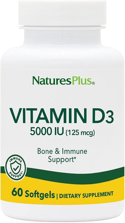 NaturesPlus Vitamin D3 5000 IU – 60 Softgels