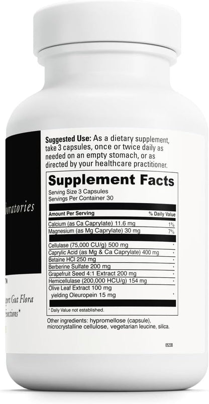 DAVINCI Labs Candid-Away – Digestive Gut Health Support with Digestive Enzymes, Calcium, Magnesium & More – 90 Vegetarian Capsules (30 Servings)