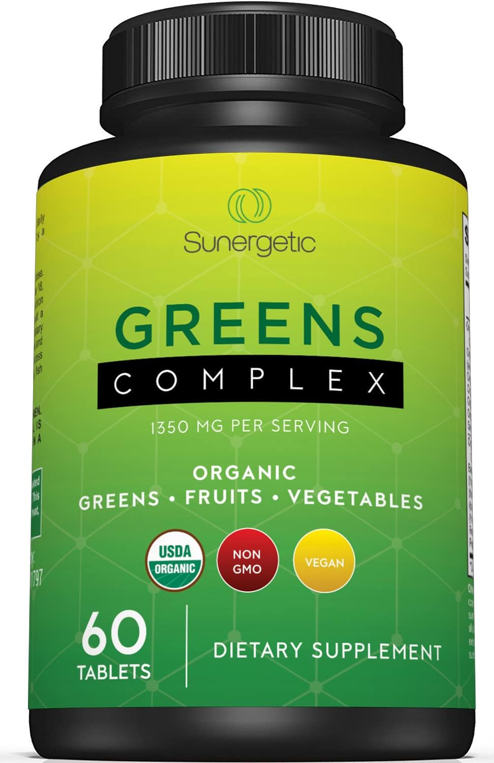 Sunergetic USDA Organic Greens Superfood Tablets - görsel 1