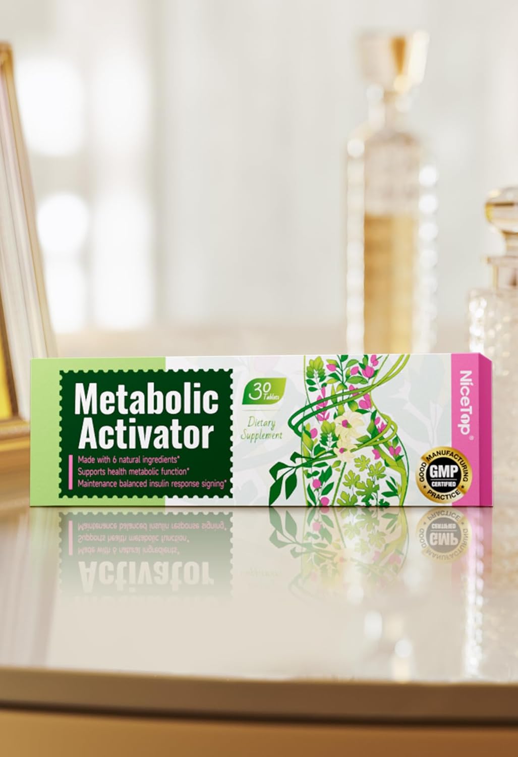 NiceTop Metabolic Activator with Mulberry Leaf Extract, Vitamin C, PQQ - 30 Tablets - görsel 8