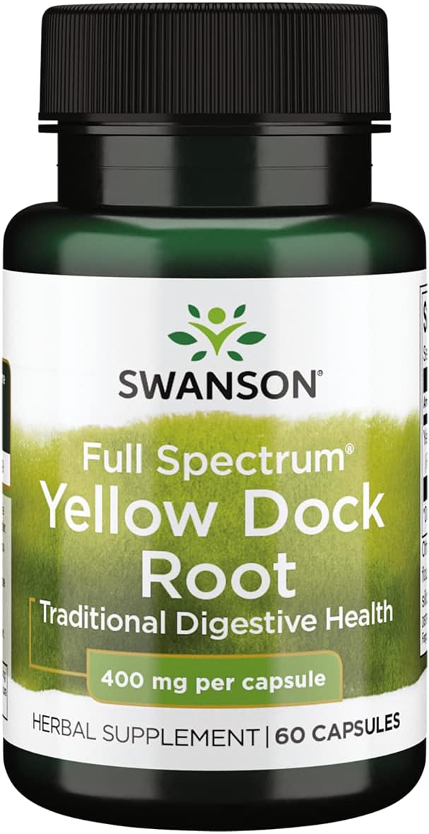 Swanson Full Spectrum Yellow Dock Root 400 mg, 60 Capsules - görsel 1