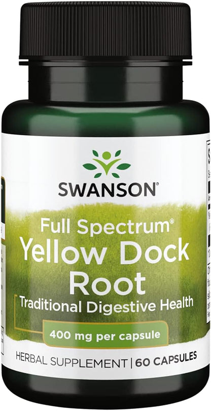 Swanson Full Spectrum Yellow Dock Root 400 mg, 60 Capsules