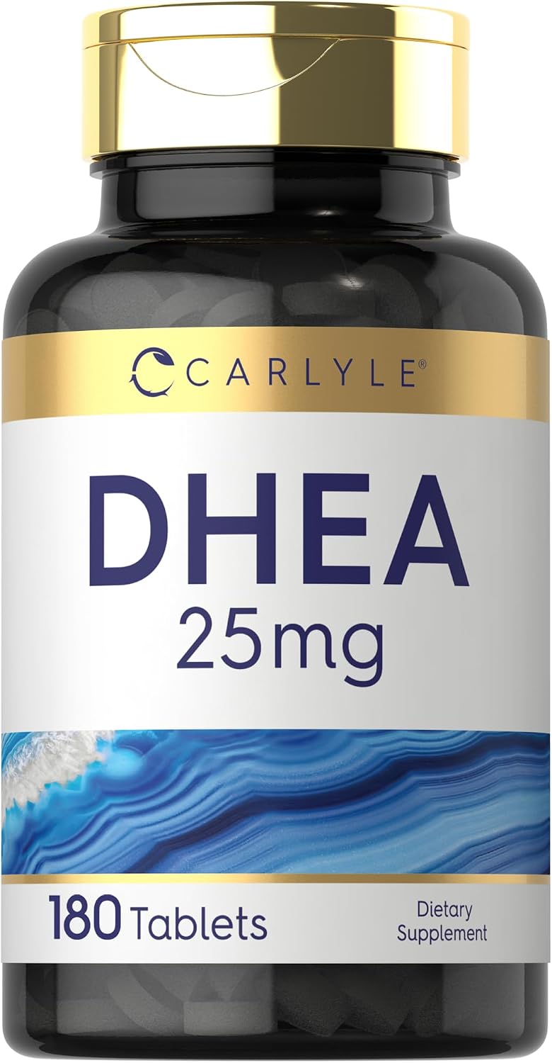 Carlyle DHEA 25 mg Supplement – 180 Vegetarian Tablets, Non-GM & Gluten-Free - görsel 1