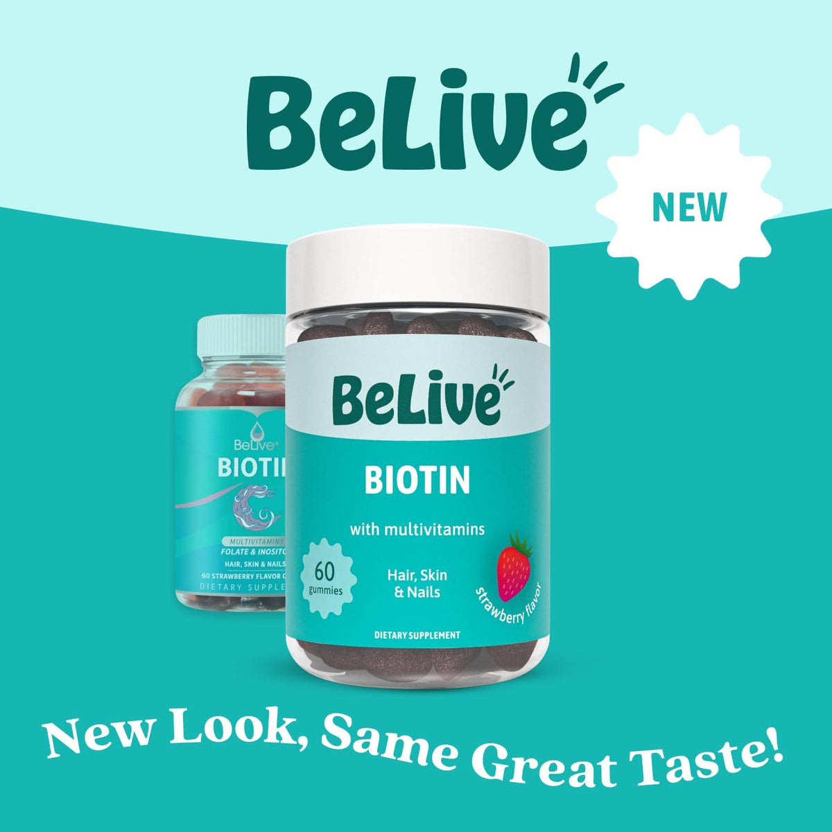 BeLive Biotin Gummies with Multivitamins, Folate & Inositol – Vegan, Pectin Based – Strawberry Flavour - görsel 4