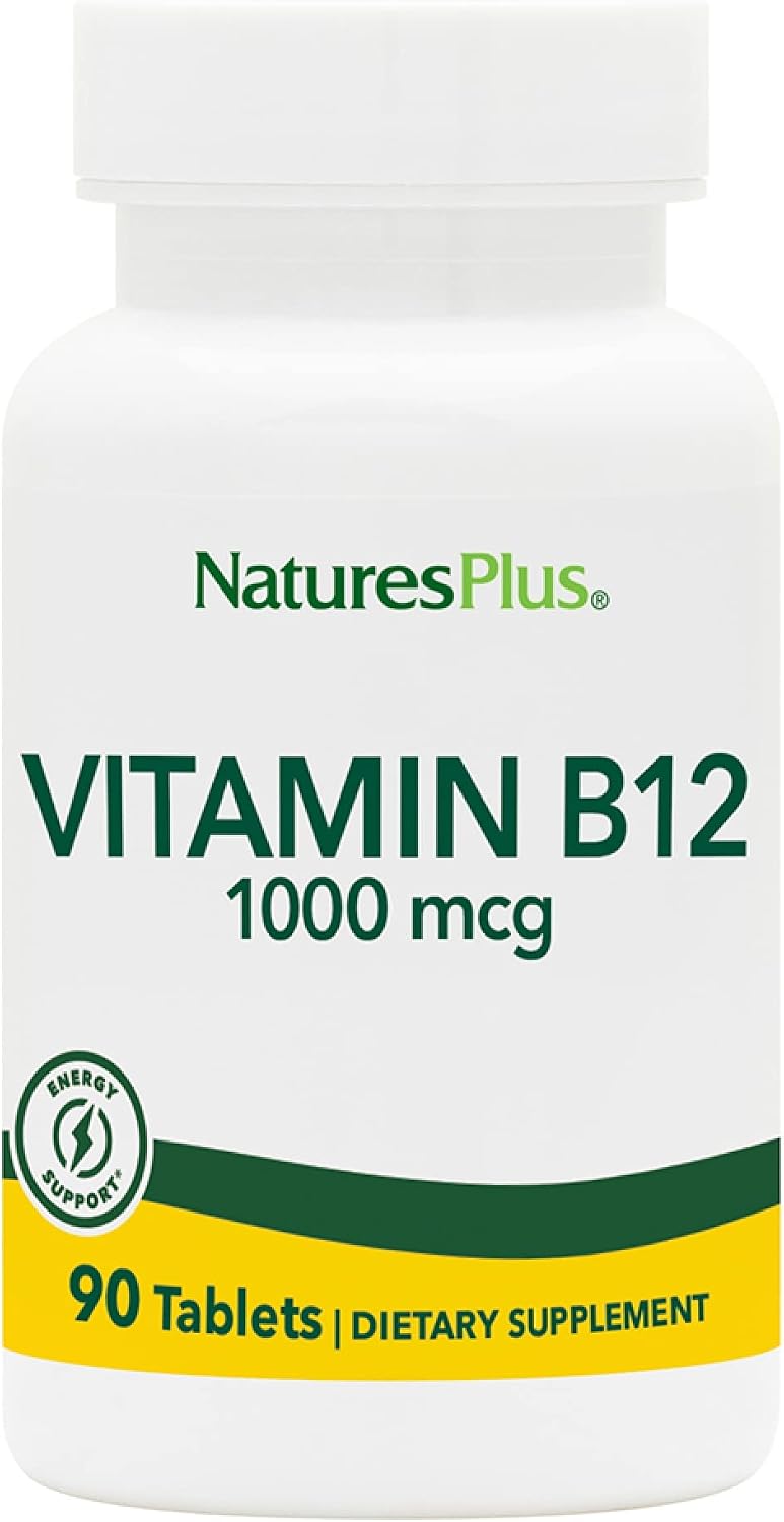 Nature's Plus Vitamin B12 1000 mcg – 90 Tablets – Methylcobalamin – Energy Support - görsel 1