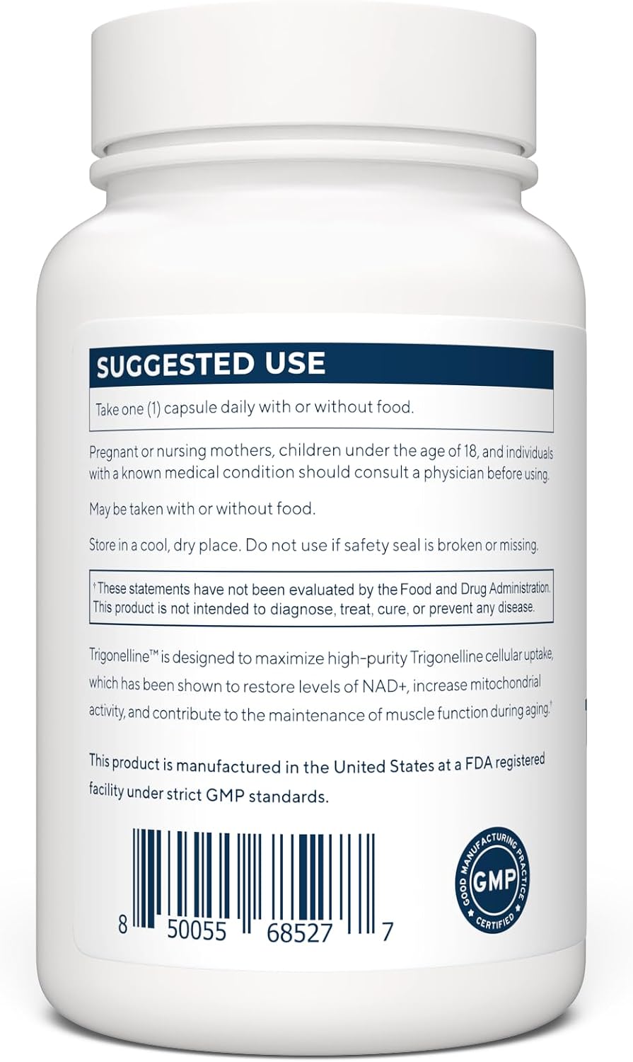 Renue By Science Trigonelline, High Strength – DNA Repair and Cellular Integrity: By helping to maintain NAD+ – Image 2