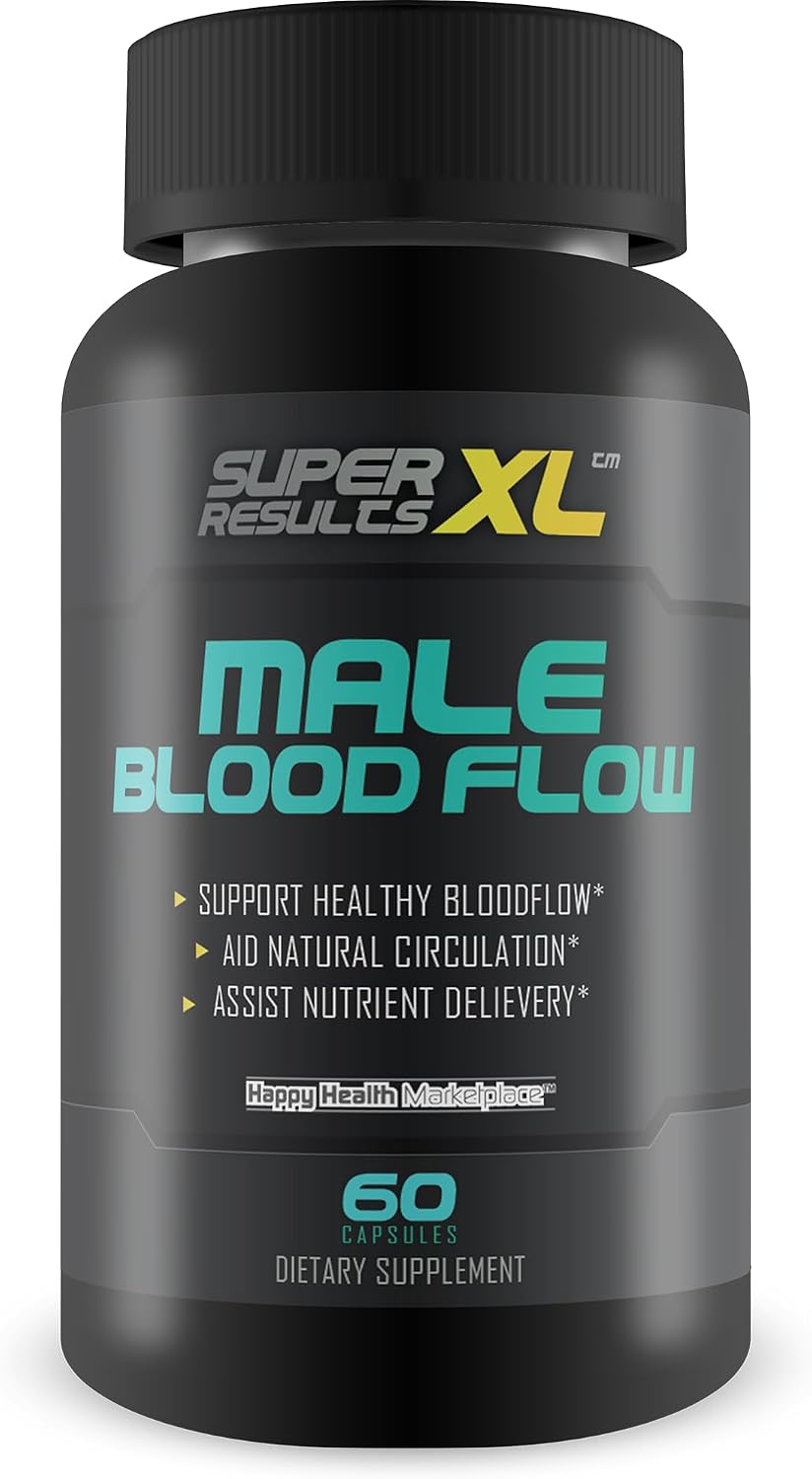 Male Blood Flow Support Supplement Super Results XL – Circulation Support for Men - görsel 1