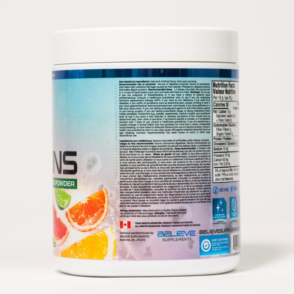Believe Supplements Superfoods+Greens - Superfood Blend with 50+ Fruits & Veggies, Citrus Blast, 30 Servings - görsel 5
