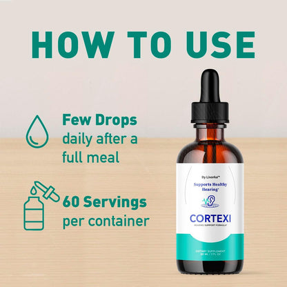 Cortexi Oral Drops – A Liquid Formula for Ear Health and Hearing Support – Pack of 2 Bottles (60-Day Supply)