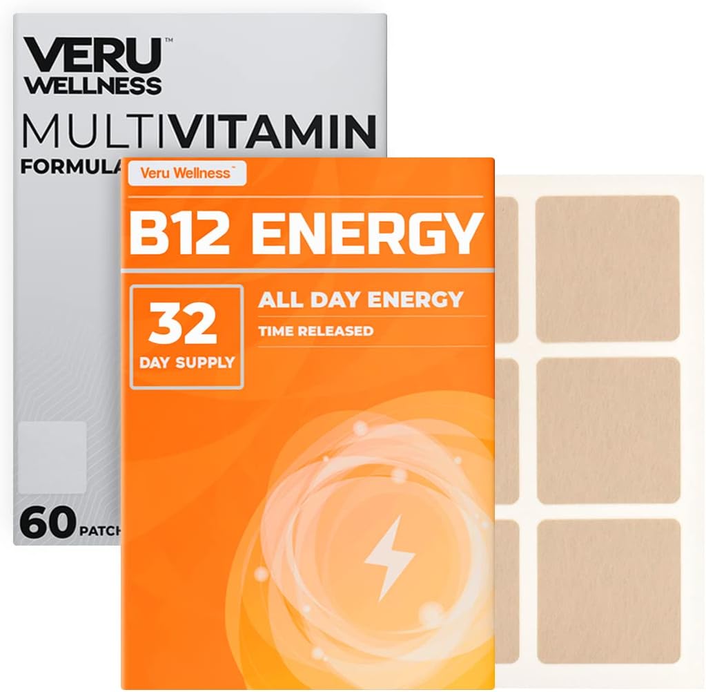 Veru Wellness Bariatric Multi, B12 with Iron - Post Bariatric Gastric Bypass and Sleeve Gastrectomy - Non Ingest Patch - 60 Patches - görsel 1