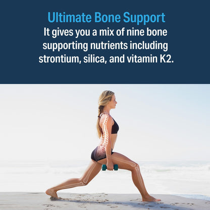 Advanced Bionutritionals Ultimate Bone Support Food Supplement – Strontium, Silica, Vitamin K2 & D3 – Non-GM, Gluten-free, Vegan (60 Tablets)