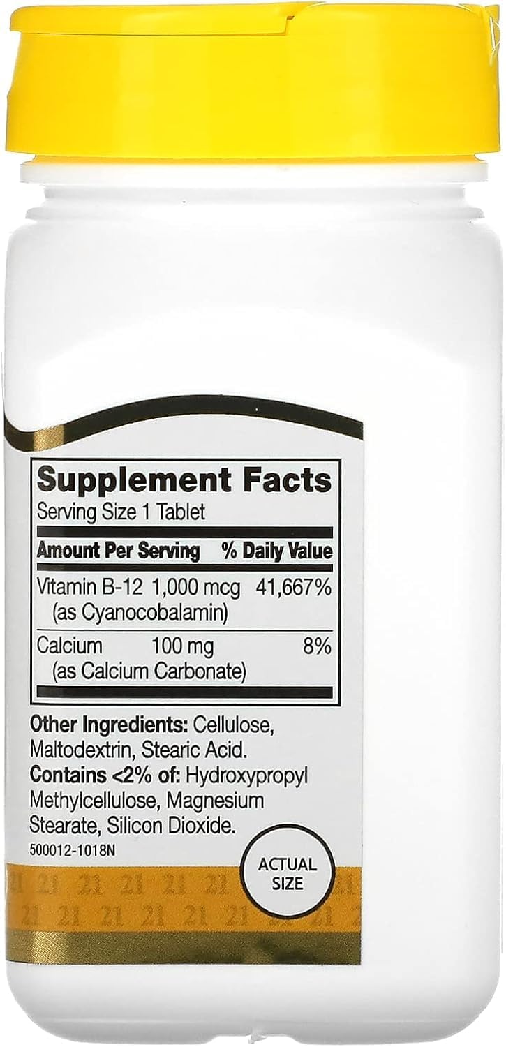 21st Century B-12 1000mcg Prolonged Release Tablets 110 Count (2 Pack) - görsel 2