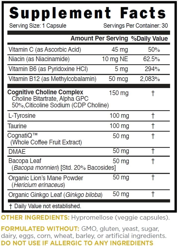 Relaxium FocusMax - Brain and Focus Supplement for Mental Clarity, Memory, and Concentration, 30 Vegan Capsules - görsel 2