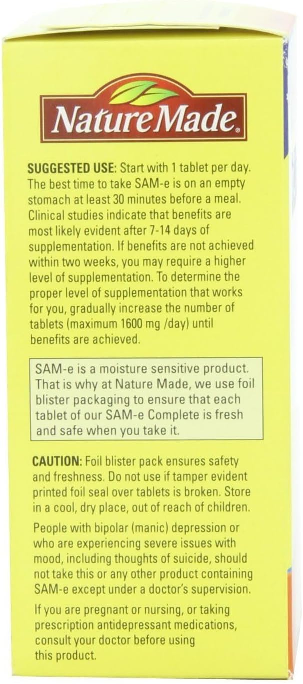 Nature's Made Sam-e Complete 400-mg 36 Tablets (2 Pack) - görsel 4