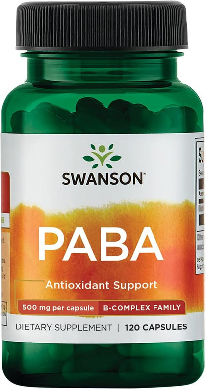 Swanson PABA 500 mg, 120 Capsules