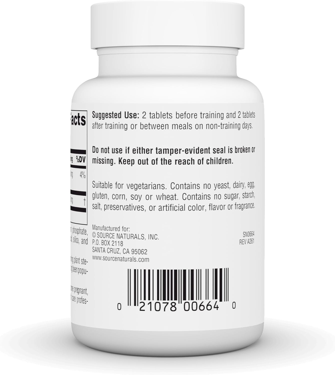Source Naturals Gamma Oryzanol 30 mg - 250 Vegetarian Tablets - görsel 4