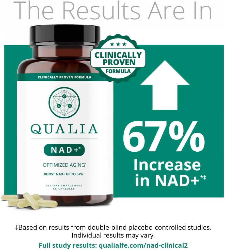 Qualia NAD+ Supplement – Nicotinamide Riboside, Niacin and Niacinamide (3-Month Supply) - görsel 7