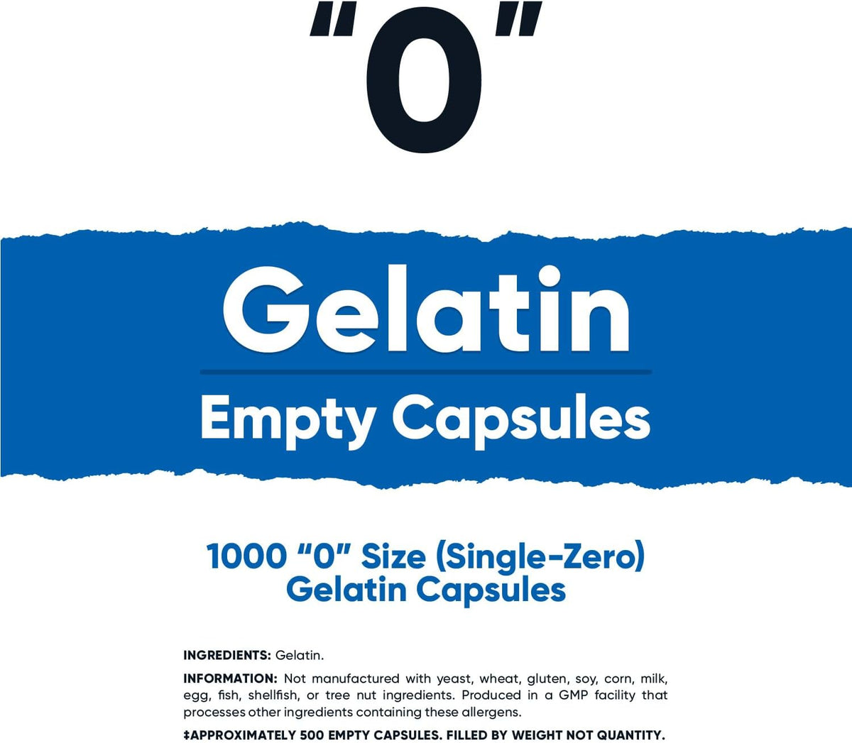 Nutricost Empty Gelatin Capsules Size 0 - 1000 Clear Capsules - görsel 2