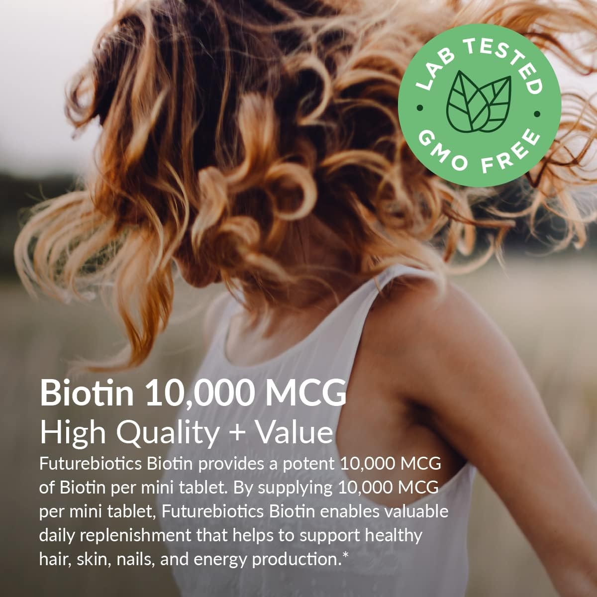 Futurebiotics Biotin 10,000 mcg High Potency Tablets, 360 Tablets - görsel 4
