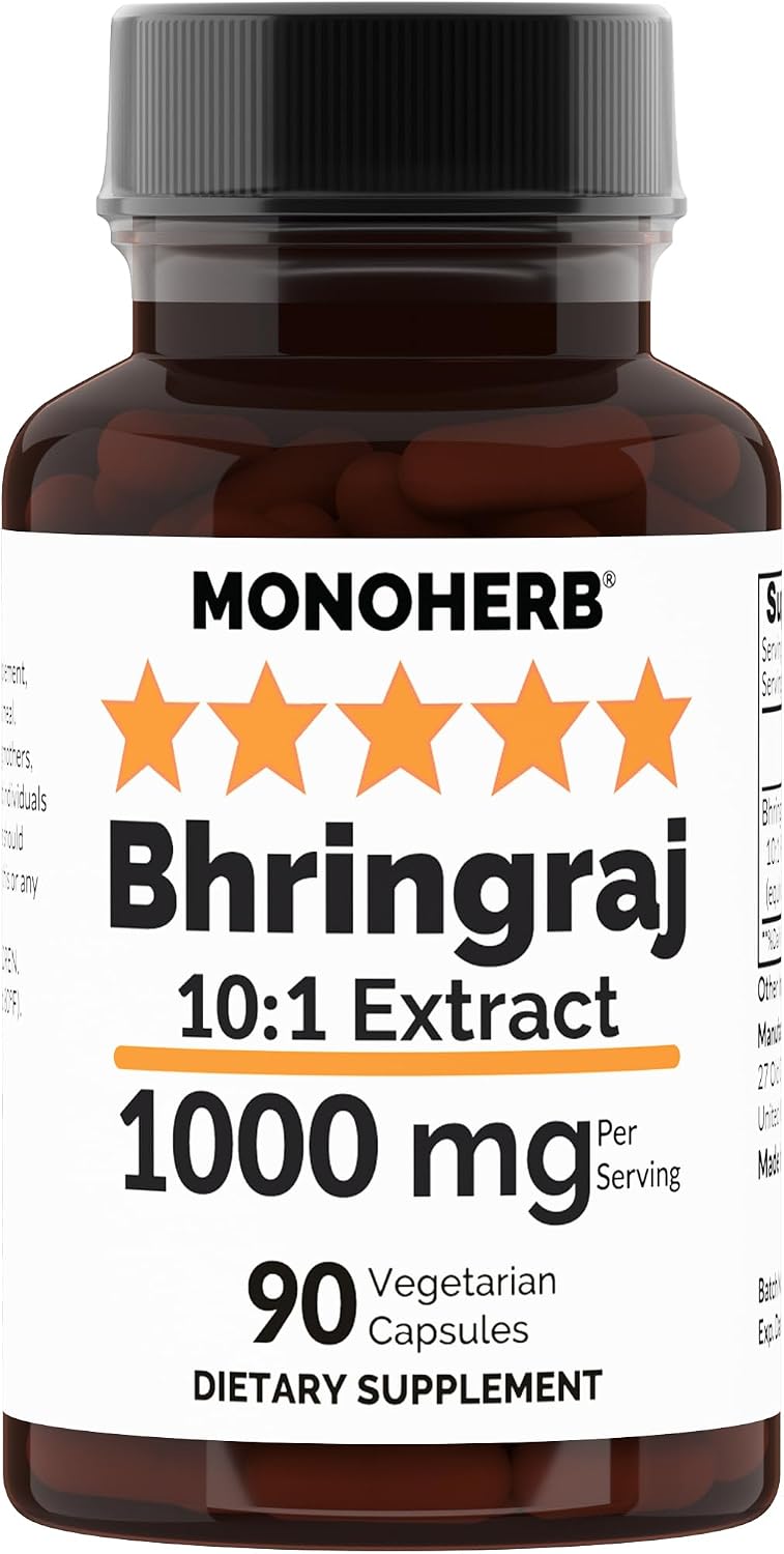 MONOHERB Bhringraj 10:1 Extract – 1000 mg per serving (45 servings) - görsel 1