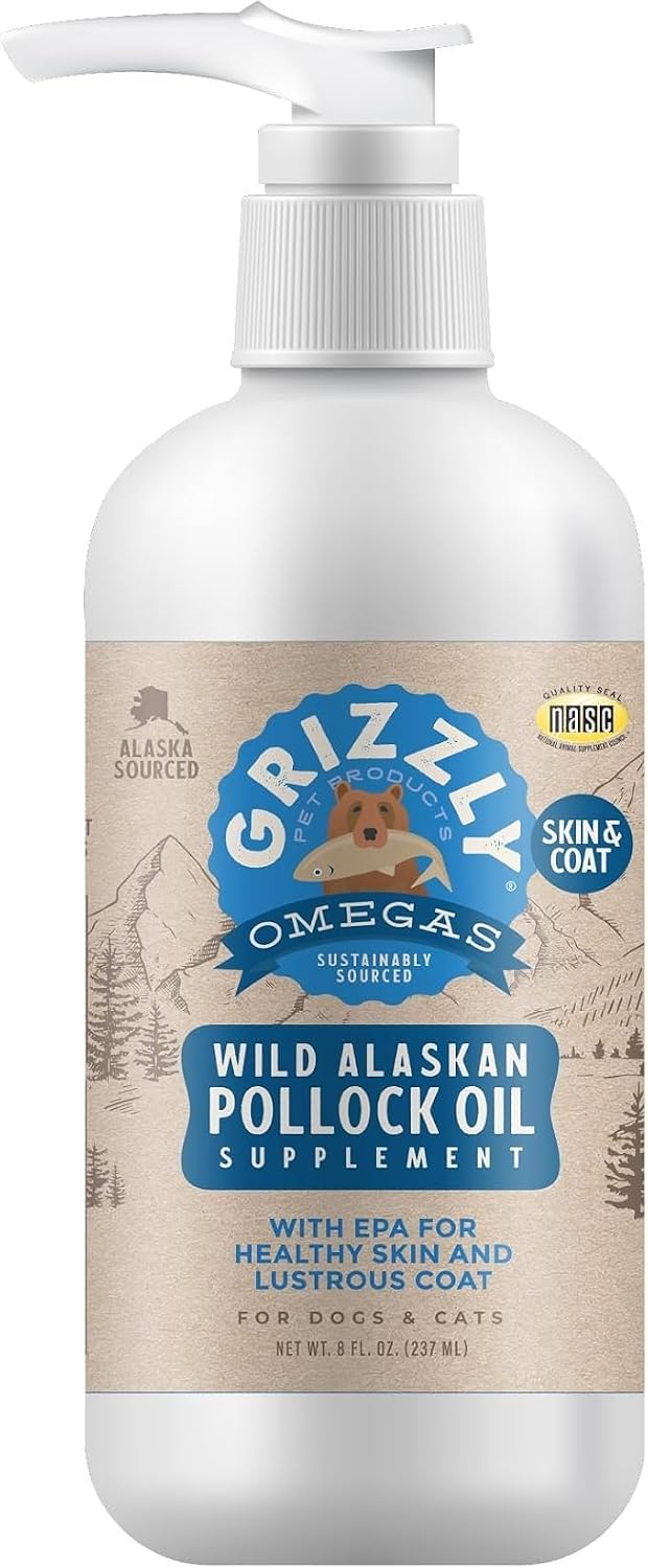 Grizzly Pollock Oil Dog Food Supplement, 946 ml - görsel 1