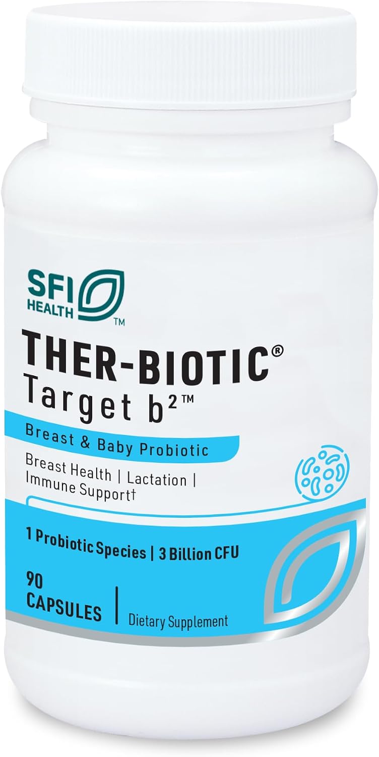 Klaire Labs SFI Health Ther-Biotic Target B2 Breastfeeding Supplement for Lactation Support - Lactobacillus Fermentum Probiotic - 90 Capsules - görsel 1