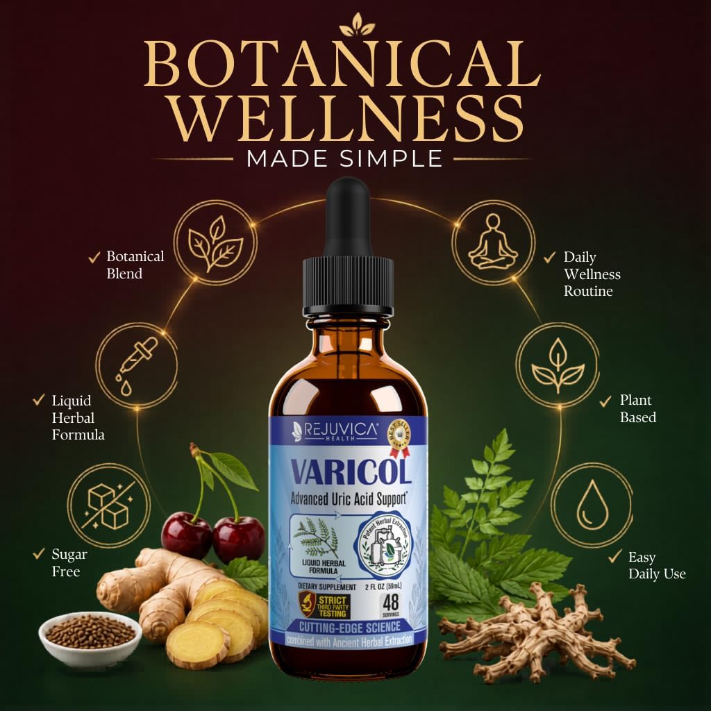 Varicol – Advanced Uric Acid Support Supplement – Liquid Formula – Tart Cherry, Chanca Piedra, Celery Seed, Ginger & More! - görsel 6